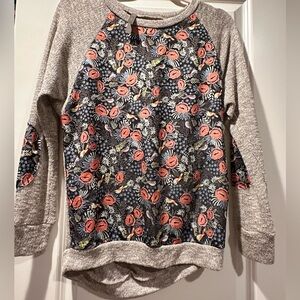 Jesse and J lightweight sweater with elbow patches.